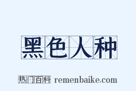 黑色人种是什么意思的图片